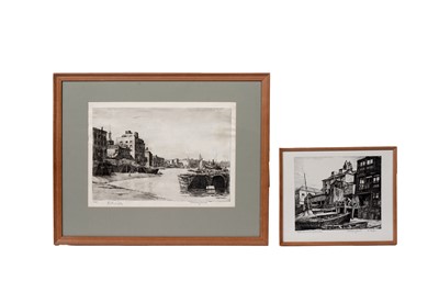 Lot 408 - Norman Thomas Janes - Rotherhithe & Rope Merchants, Greenwich | etchings