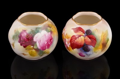 Lot 404 - Two Royal Worcester small vases