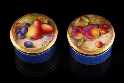 Lot 405 - Two Worcester cream jars and covers
