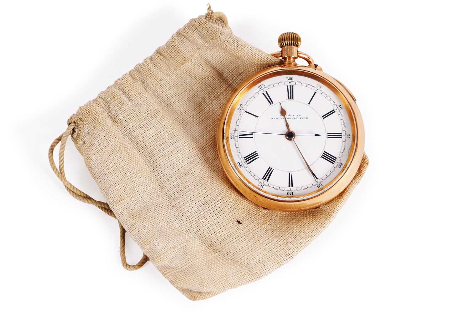 Lot 407 - Newcastle United 1904/5 League Championship 18ct yellow gold open face chronograph pocket watch