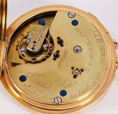 Lot 407 - Newcastle United 1904/5 League Championship 18ct yellow gold open face chronograph pocket watch