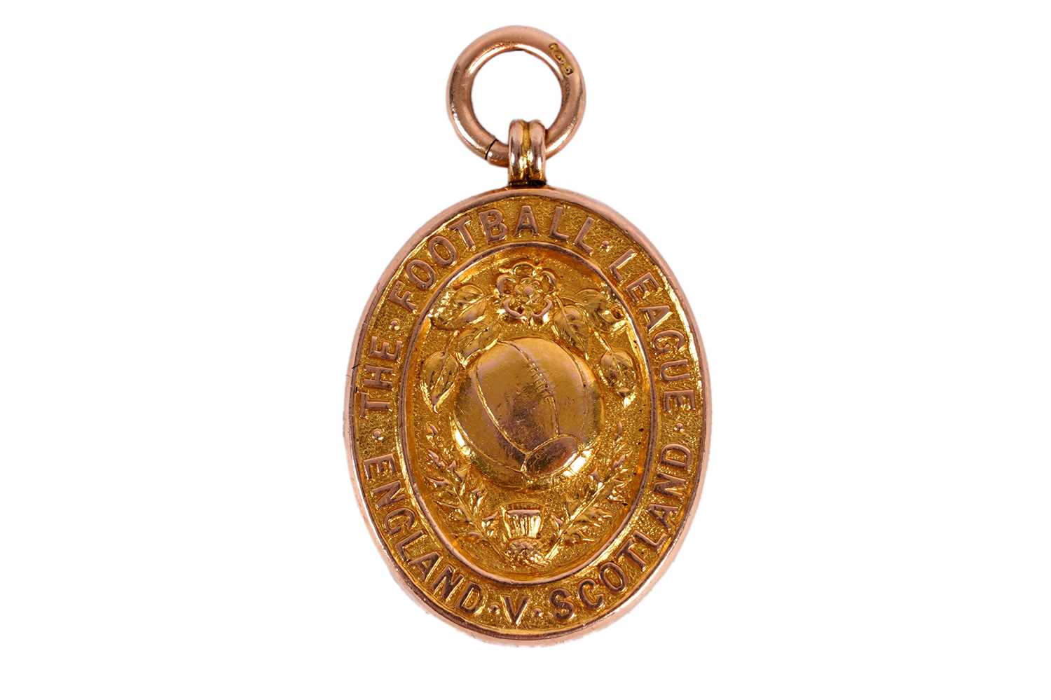 Lot 408 - The Football League V Scottish League 1906 yellow gold winners medal, presented to Colin Veitch