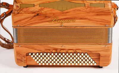Lot 4 - A Bugari Folk Olive 96 bass accordion
