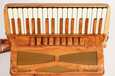 Lot 4 - A Bugari Folk Olive 96 bass accordion