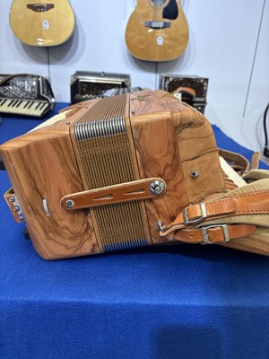 Lot 4 - A Bugari Folk Olive 96 bass accordion