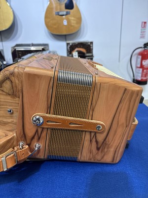 Lot 4 - A Bugari Folk Olive 96 bass accordion