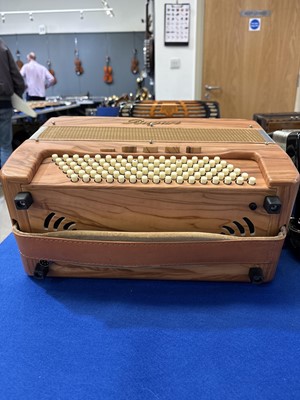 Lot 4 - A Bugari Folk Olive 96 bass accordion