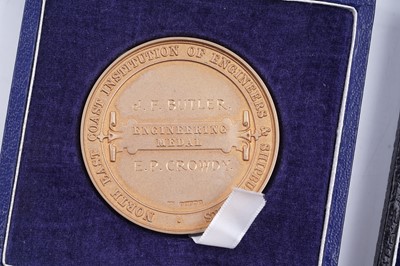 Lot 294 - A North East Coast Institution of Engineering & Shipbuilders gold Engineering Medal