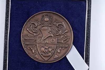 Lot 294 - A North East Coast Institution of Engineering & Shipbuilders gold Engineering Medal
