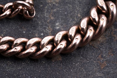 Lot 196 - An early 20th Century 9ct rose gold "Albert" watch chain