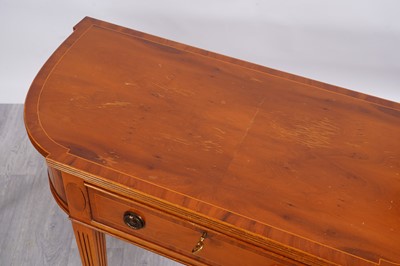 Lot 30 - A pair of reproduction Regency breakfront side tables