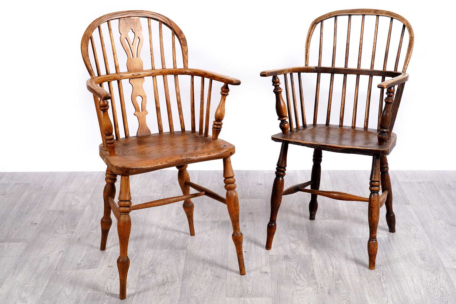 Lot 49 - Two Windsor armchairs