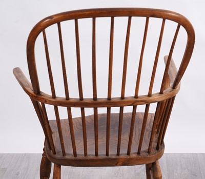 Lot 50 - A 19th Century Windsor armchair; and another of elm wood construction