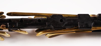 Lot 40 - David Burleigh Northumbrian pipes; and a set of mahogany and leather bellows