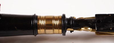 Lot 40 - David Burleigh Northumbrian pipes; and a set of mahogany and leather bellows