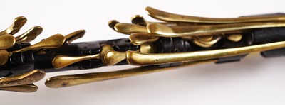 Lot 40 - David Burleigh Northumbrian pipes; and a set of mahogany and leather bellows