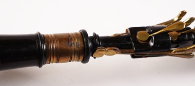 Lot 40 - David Burleigh Northumbrian pipes; and a set of mahogany and leather bellows