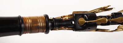 Lot 40 - David Burleigh Northumbrian pipes; and a set of mahogany and leather bellows