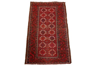 Lot 110 - A mid-20th Century hand-knotted Afghan rug