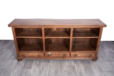 Lot 92 - Barker and Stonehouse: a ‘Flagstone’ oak and walnut inlaid bookcase