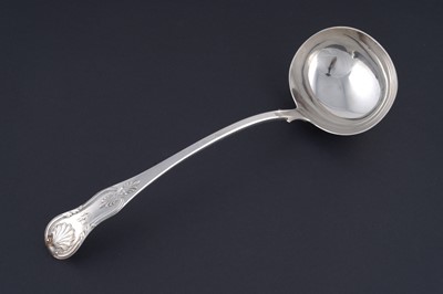 Lot 219 - A collected part service of Kings pattern flatware and cutlery; and an antique Scottish soup ladle