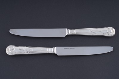 Lot 219 - A collected part service of Kings pattern flatware and cutlery; and an antique Scottish soup ladle