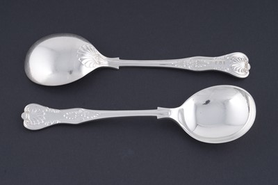 Lot 219 - A collected part service of Kings pattern flatware and cutlery; and an antique Scottish soup ladle