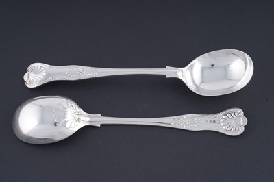 Lot 219 - A collected part service of Kings pattern flatware and cutlery; and an antique Scottish soup ladle