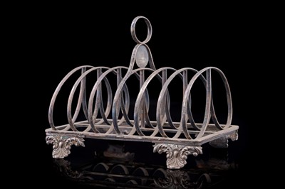 Lot 108 - A Victorian silver toast rack