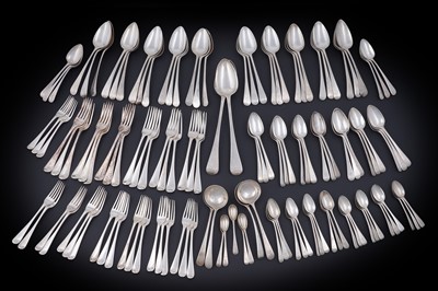 Lot 231 - A collected service of silver flatware, Old English pattern