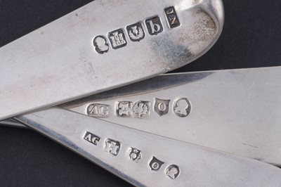 Lot 232 - A George III Scottish silver part service of Old English pattern flatware