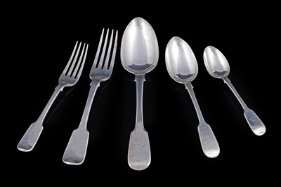 Lot 233 - A part service of William IV silver flatware
