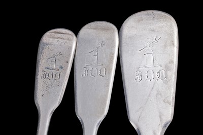 Lot 233 - A part service of William IV silver flatware