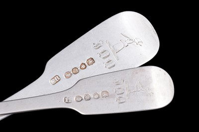 Lot 233 - A part service of William IV silver flatware