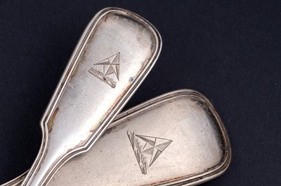 Lot 239 - A Victorian silver part service of Fiddle and Thread pattern flatware