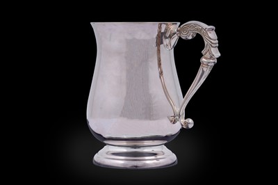 Lot 3 - An Elizabeth II silver mug of baluster form
