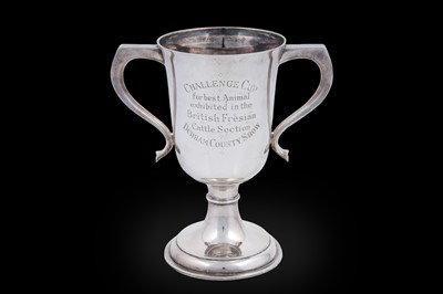 Lot 47 - A Great War period silver two-handled cup