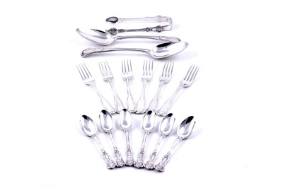 Lot 181 - A set of six Victorian silver teaspoons; and other items
