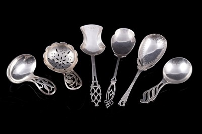 Lot 138 - Caddy spoons with pierced stems