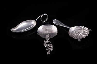 Lot 147 - Three American silver caddy spoons