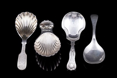 Lot 151 - Four silver caddy spoons