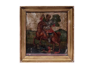 Lot 203 - Greek School - St. Demetrius of Thessalonica | oil