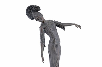 Lot 228 - A collection of reproduction Art Deco figures; and a dish