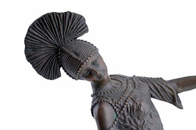 Lot 228 - A collection of reproduction Art Deco figures; and a dish