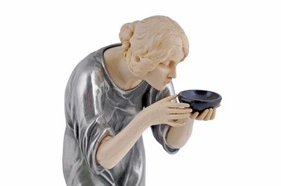 Lot 228 - A collection of reproduction Art Deco figures; and a dish