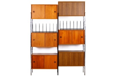 Lot 42 - Two bays of modular wall units in the manner of Ladderax