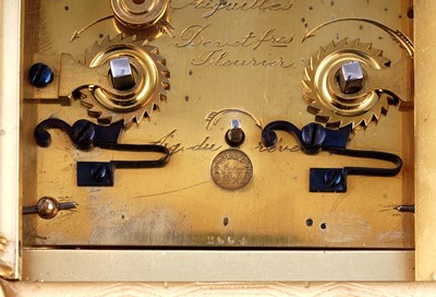 Lot 455 - A late 19th Century gilt brass carriage clock by Bovet Freres, Fleurier