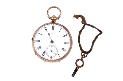 Lot 437 - D. Marks, Newcastle on Tyne: an 18ct yellow gold cased open faced pocket watch
