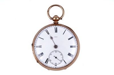 Lot 437 - D. Marks, Newcastle on Tyne: an 18ct yellow gold cased open faced pocket watch