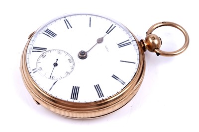 Lot 437 - D. Marks, Newcastle on Tyne: an 18ct yellow gold cased open faced pocket watch